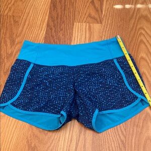 Women's Blue Athletic Shorts lululemon  running shorts size 4